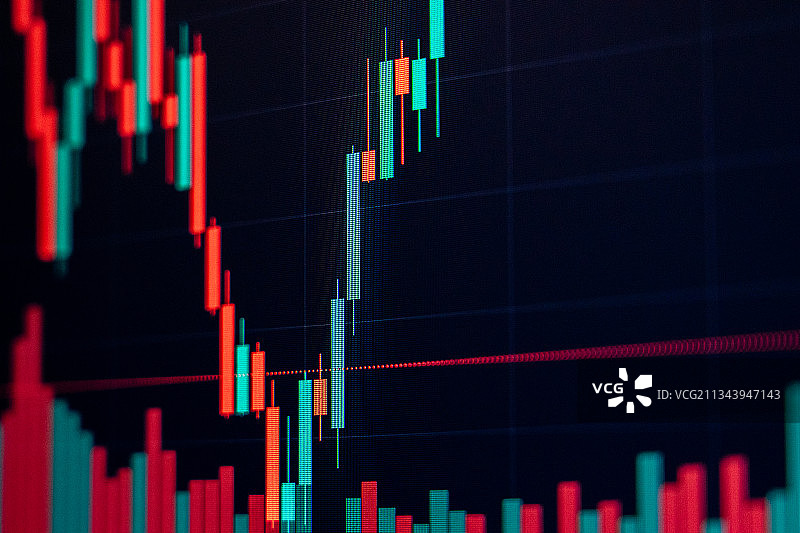 股票行情交易走势背景K线图图片素材