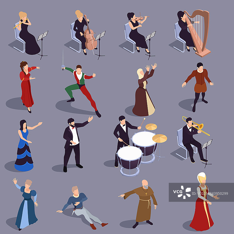 剧院图标集图片素材