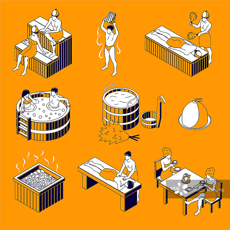 2.5D桑拿浴场景合集图片素材