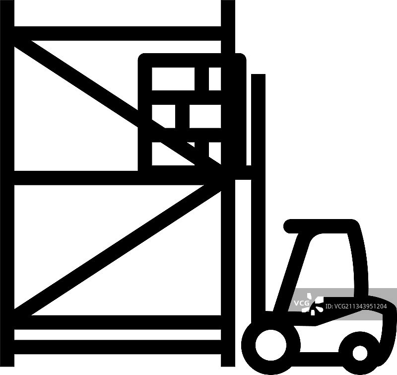 仓库叉车图标图片素材