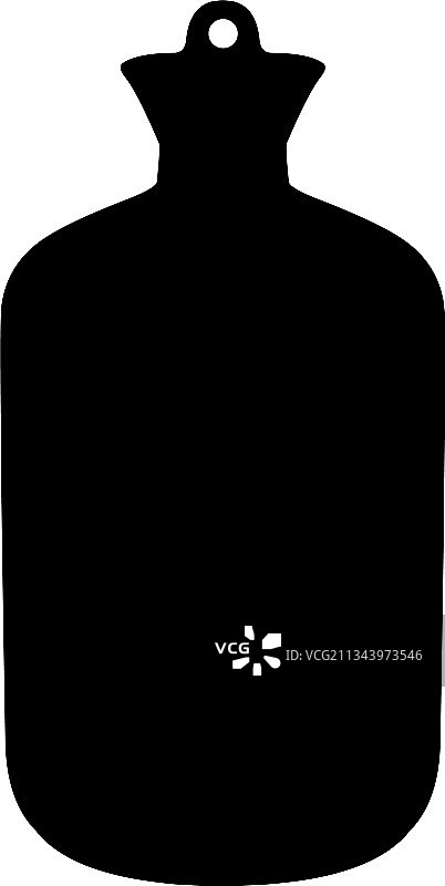 热水袋轮廓剪影图片素材