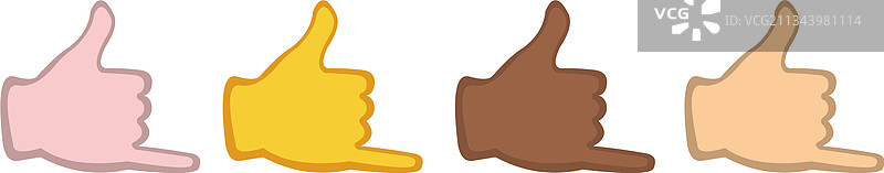 Shaka手势表情符号图片素材