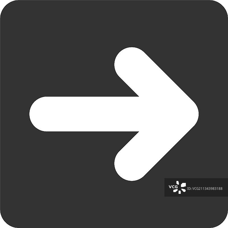 向右光标扁平图标图像图片素材