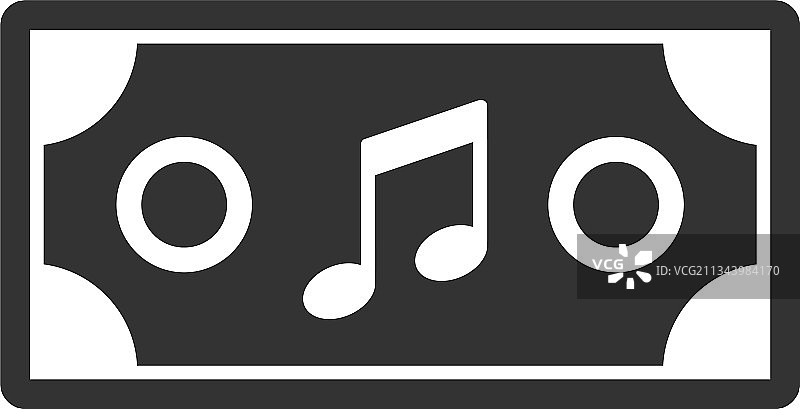 演唱会门票扁平图标图片素材