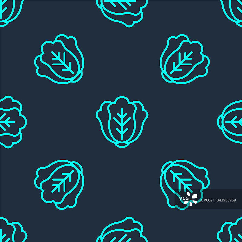 孤立的绿色新鲜卷心菜蔬菜图标图片素材