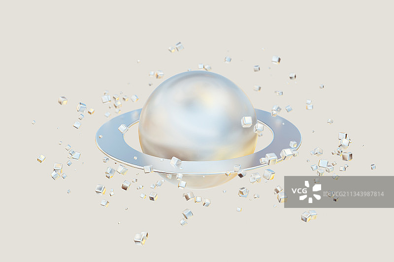 3d渲染抽象渐变星球背景图片素材