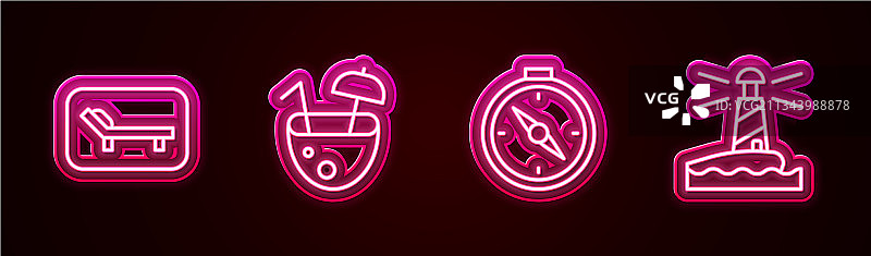 日光浴床、遮阳伞、椰子鸡尾酒图片素材