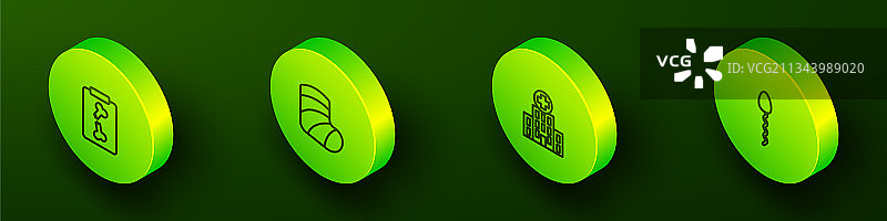 2.5D线条X光片石膏医疗套装图片素材