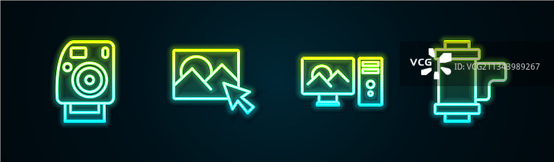 照片润饰和相机胶卷照片合集图片素材