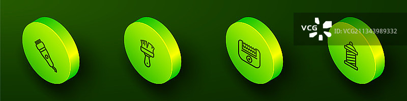 2.5D电动理发推子组合图片素材