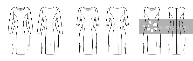 公主裙款式图片素材