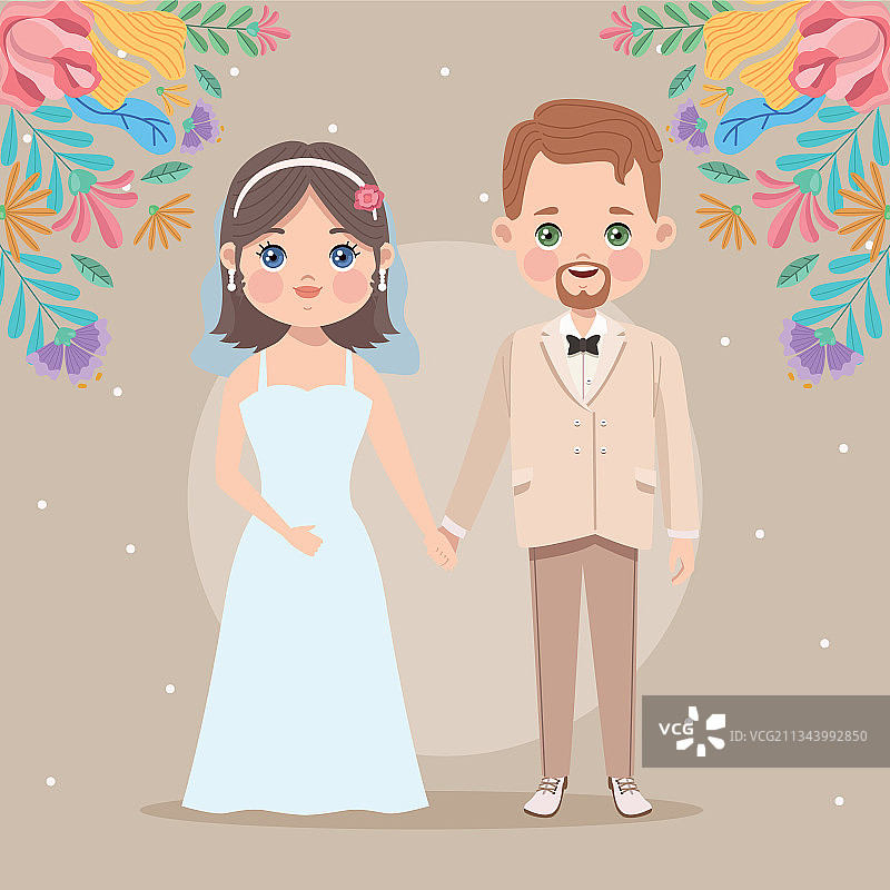 结婚的情侣图片素材