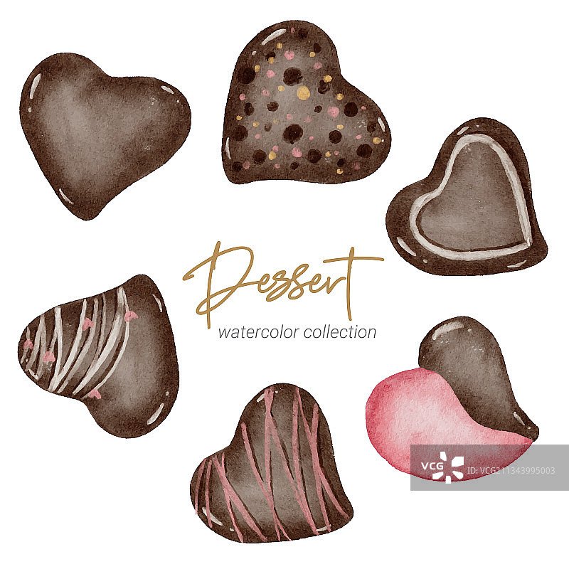 水彩手绘甜点合集图片素材