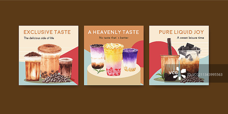 奶茶概念广告模板图片素材