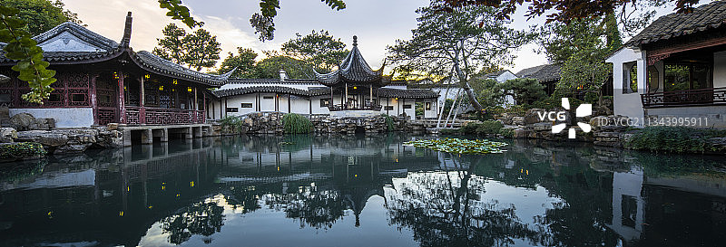 苏州网师园全景图片素材