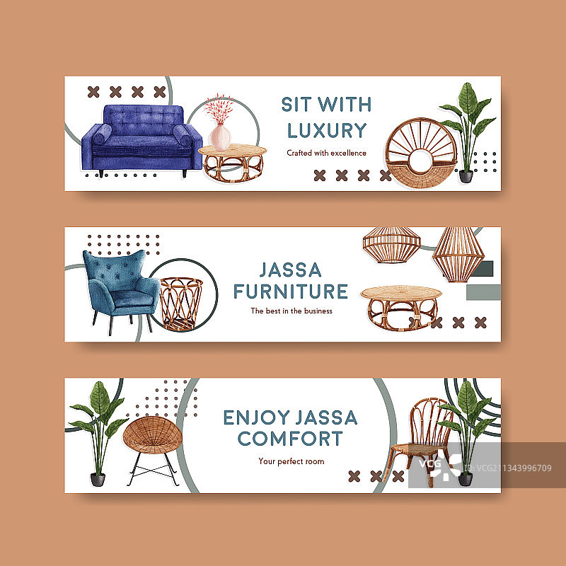 Jassa家具概念banner模板图片素材