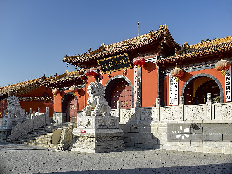 河北省石家庄市赵县栢林禅寺山门图片素材