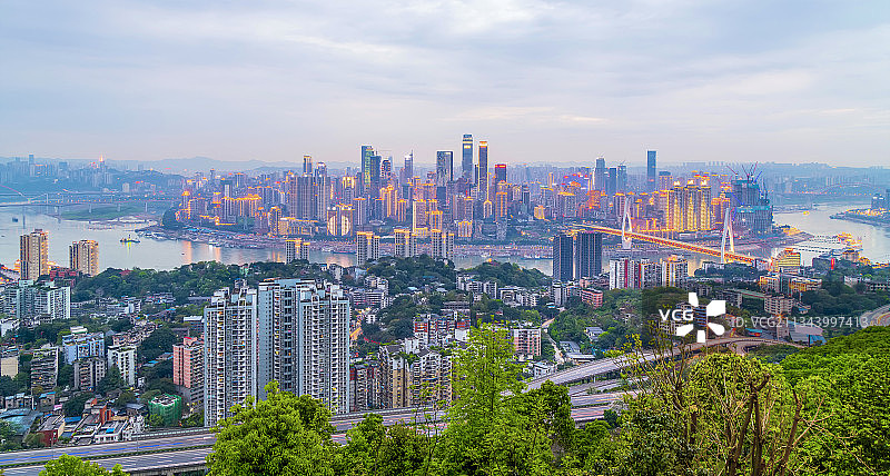 航拍重庆城市全景大画幅图片素材