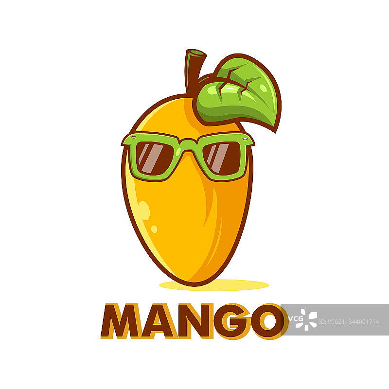 戴眼镜的芒果图片素材