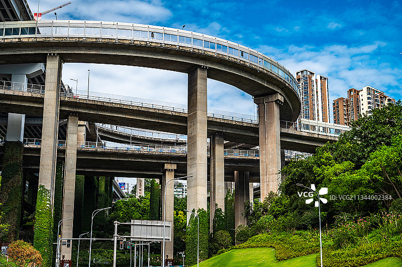 桥头高架引桥 Viaduct of a bridge图片素材