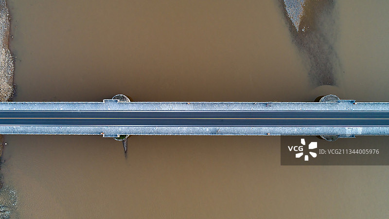 航拍河南洛阳龙门桥 黄河水图片素材