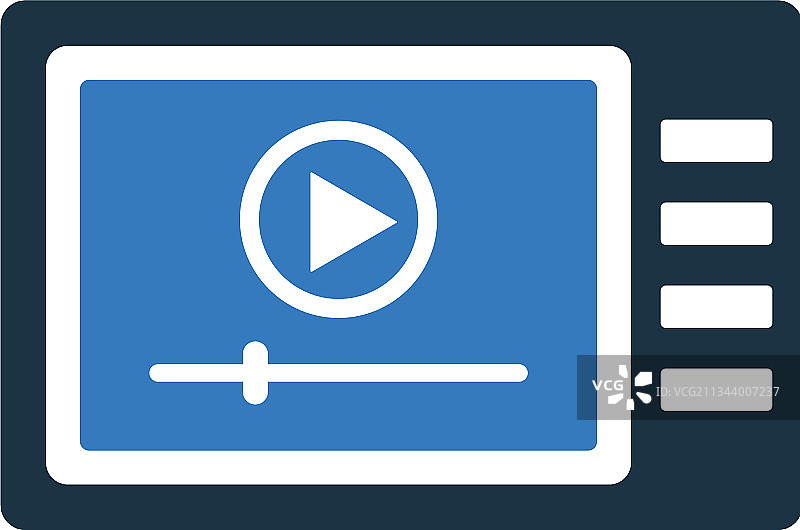 媒体推广视频图标，可编辑的简约设计图片素材