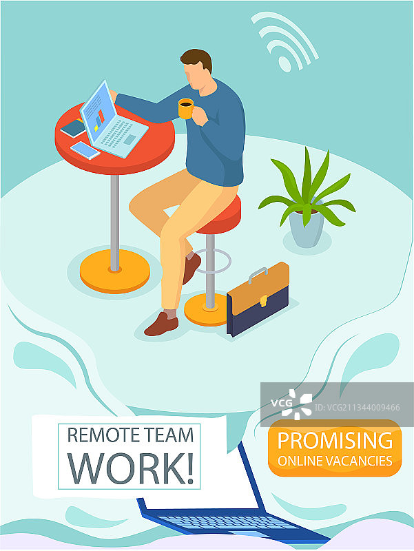 远程团队在线会议工作区视频图片素材