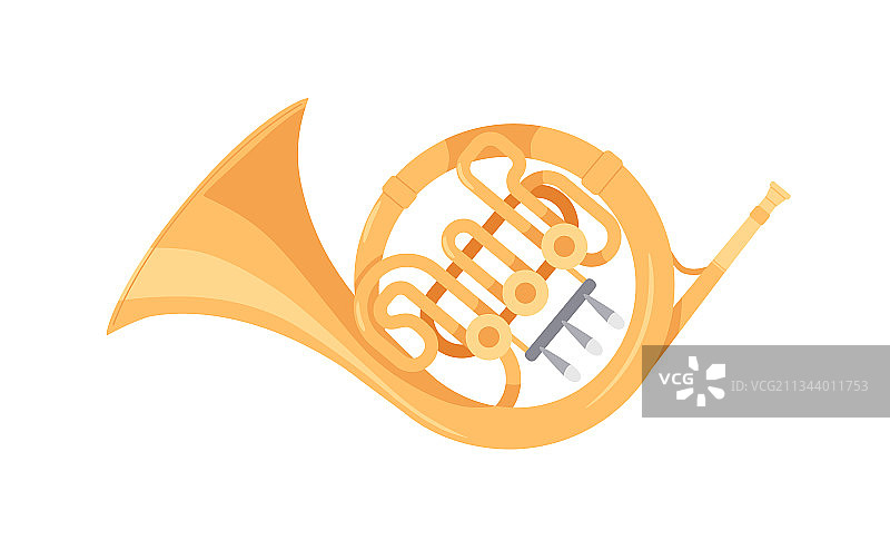 法国号铜管乐器图片素材