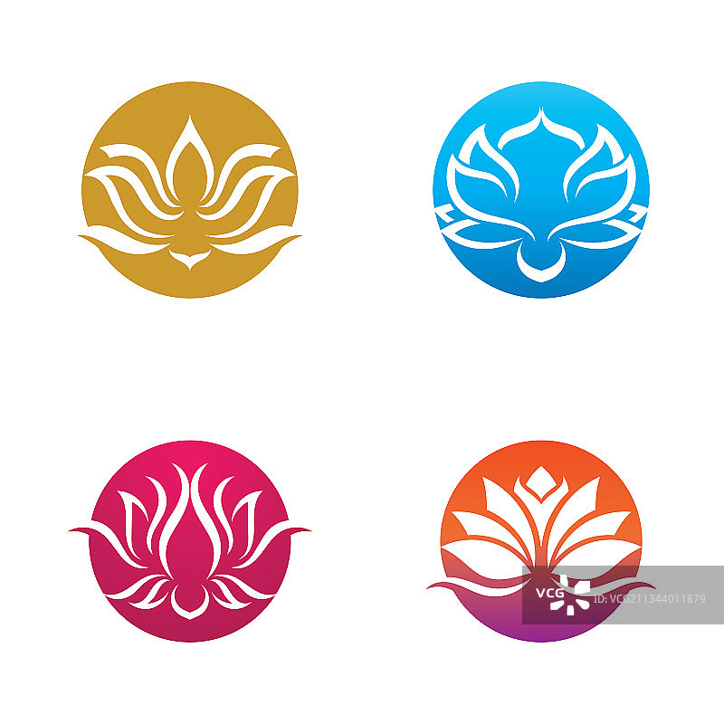 莲花设计Logo模板图片素材