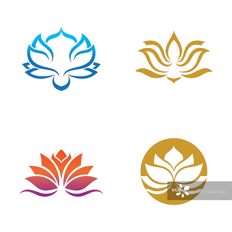 莲花设计Logo模板图片素材