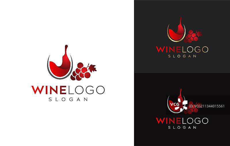 葡萄酒Logo设计图片素材