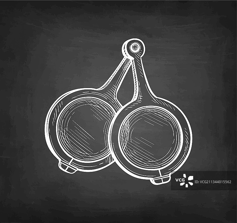 粉笔素描中世纪眼镜图片素材