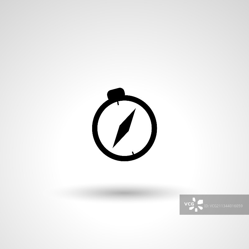 指南针标志，指南针独立简约图标图片素材