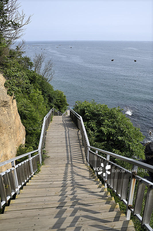 海滩人行步道图片素材