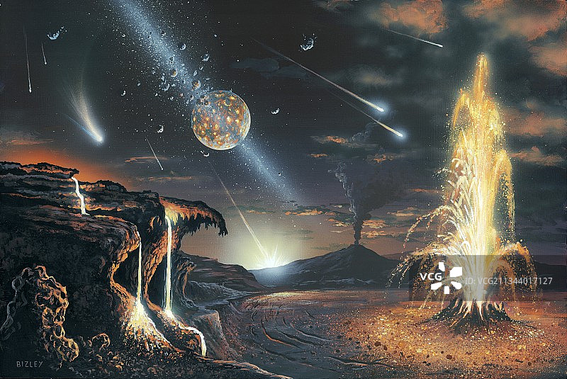 月球的形成图片素材