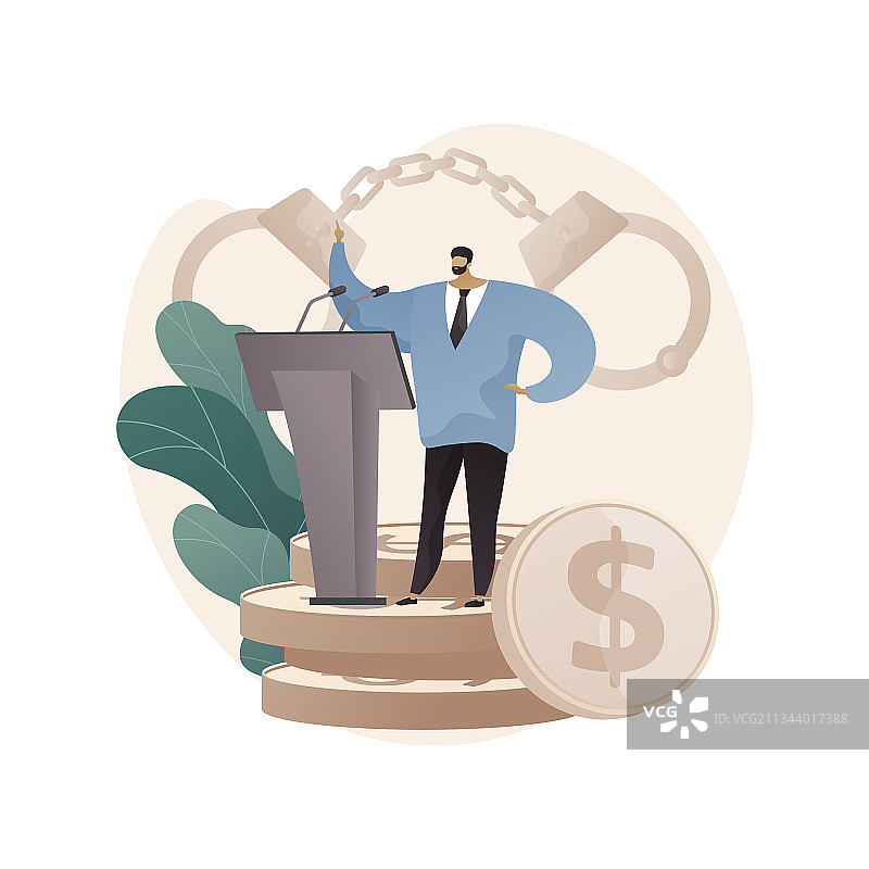 政治腐败抽象概念图片素材