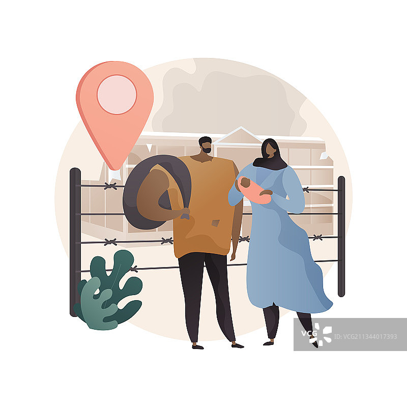 难民抽象概念图片素材