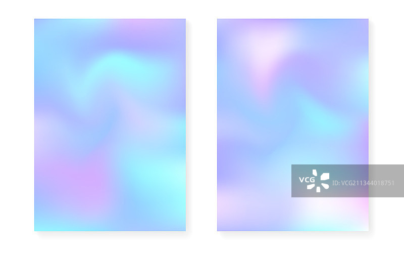 带全息渐变的全息封面集图片素材