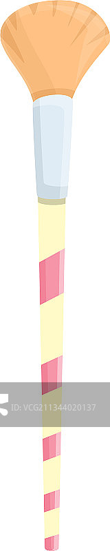 卡通风格的韩国腮红刷图标图片素材