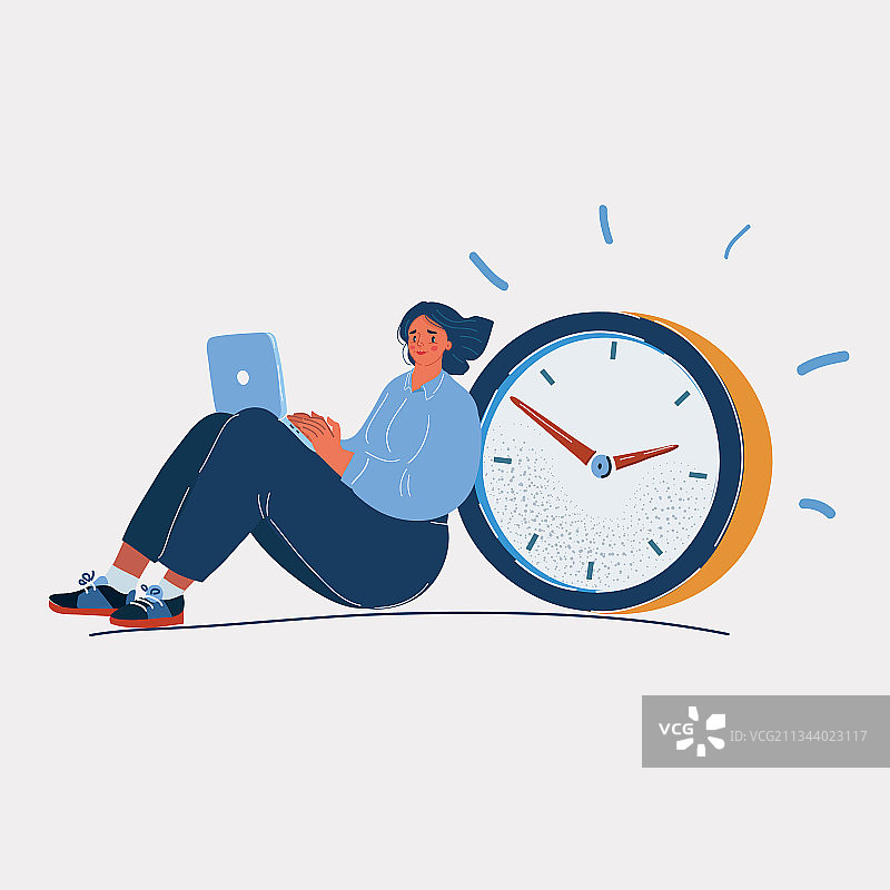 坐在附近的上班族图片素材