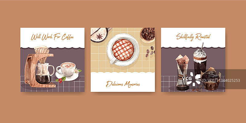 国际咖啡日广告banner模板图片素材