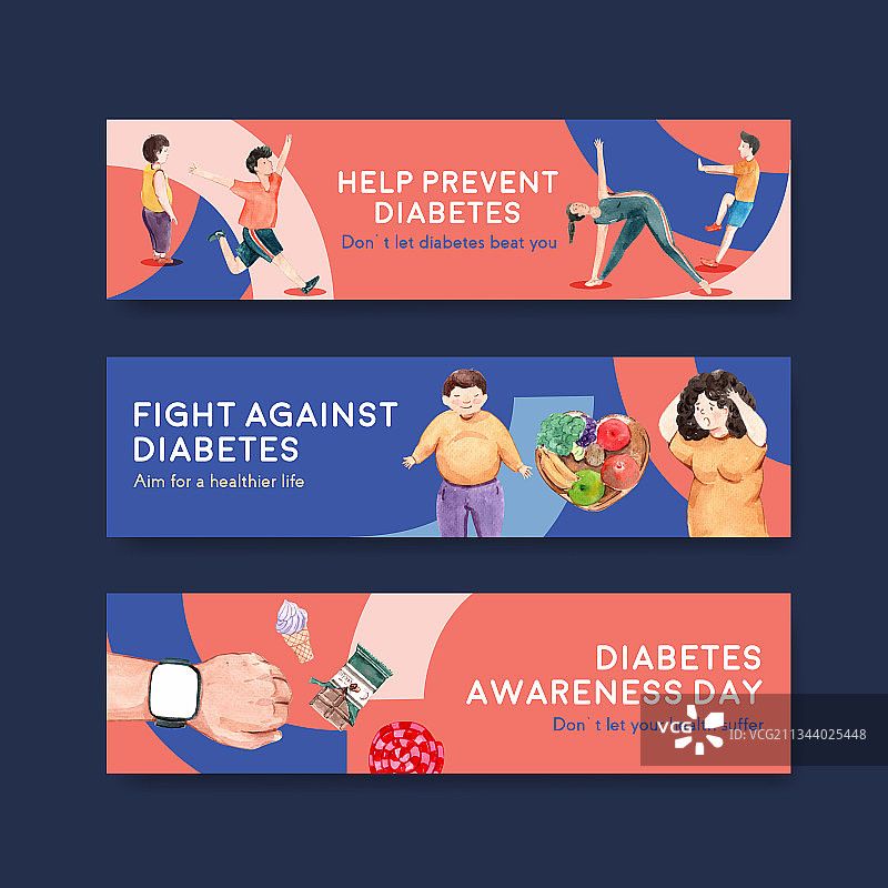 世界糖尿病日主题banner模板图片素材