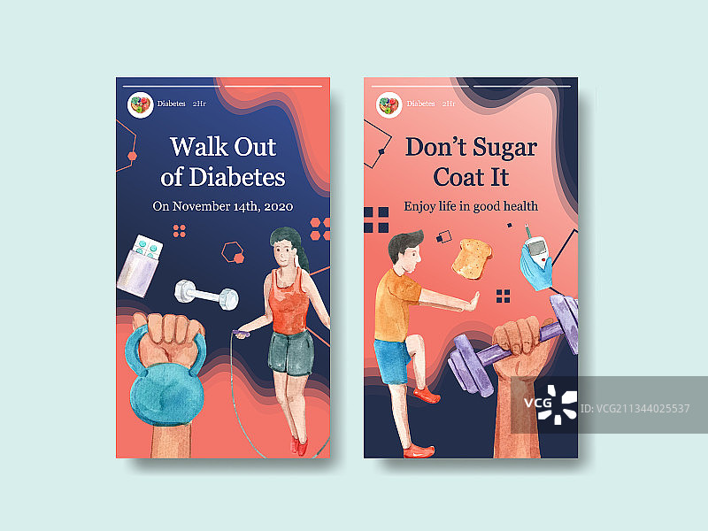 世界糖尿病日Instagram模板图片素材