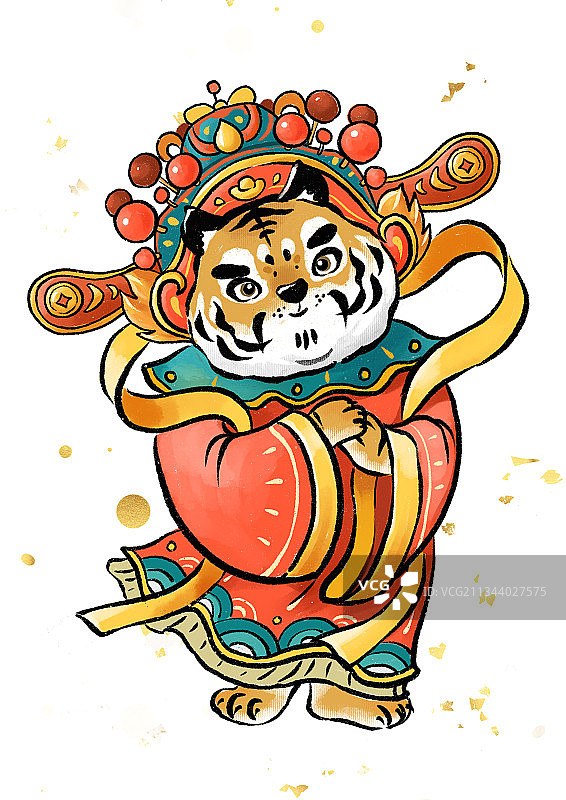 虎年生肖插画图片素材