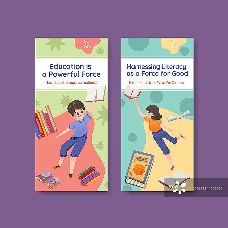 国际扫盲日宣传单模板图片素材