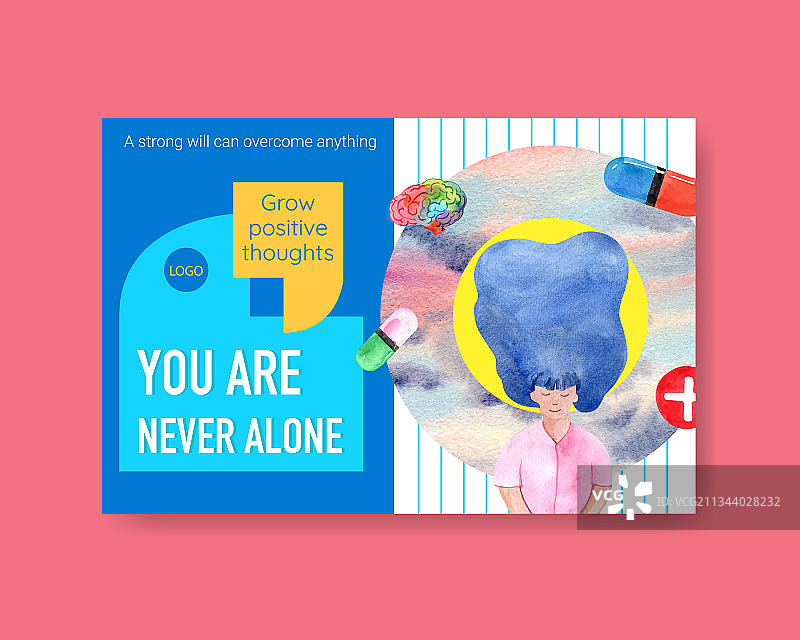 世界精神卫生日Facebook模板图片素材