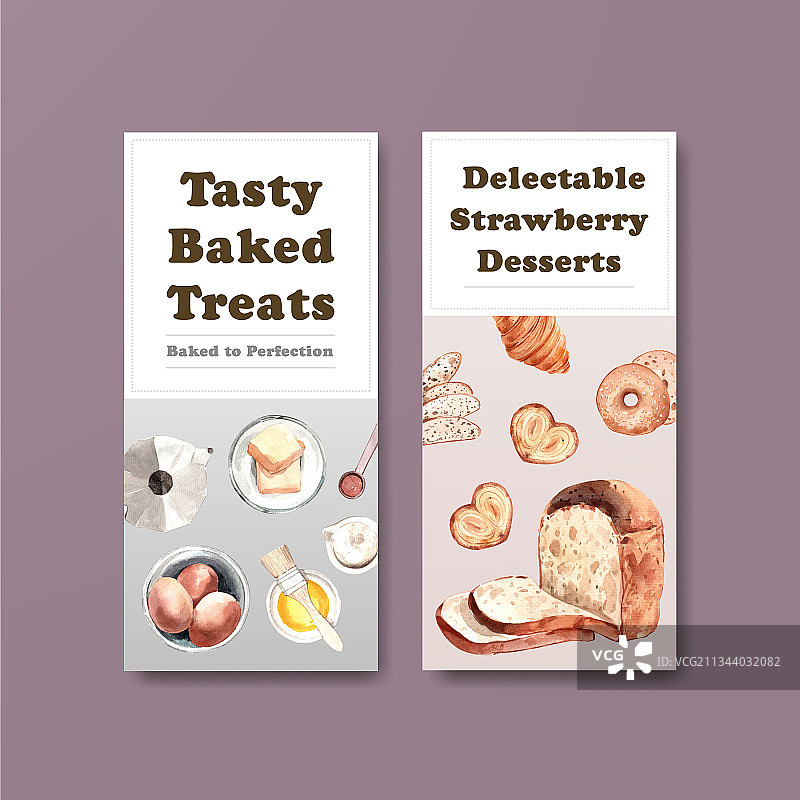 烘焙设计宣传单模板，用于宣传册图片素材