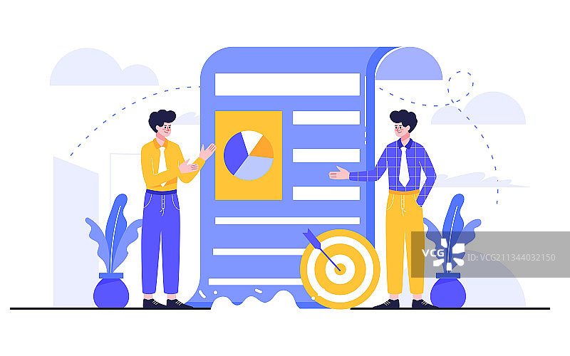 商务办公人物插画办公室商业规划沟通场景图片素材