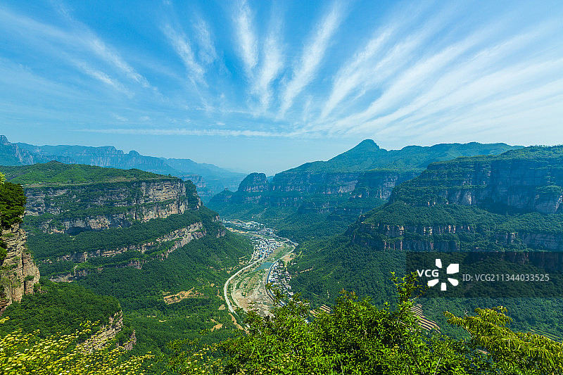 河南省安阳市：林州大峡谷夏天户外风光图片素材