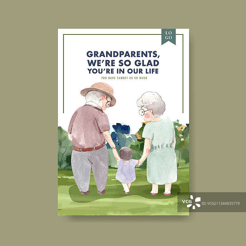 祖父母节海报模板图片素材